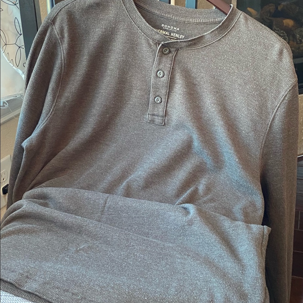 Men’s Sonoma Thermal Henley Long Sleeve Shirt